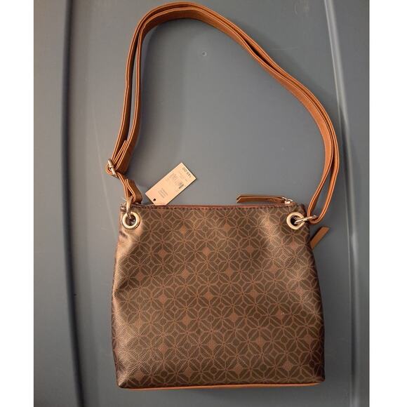 Rosetti Crossbody Bag with Double Front Zippered Pockets & Adjustable Strap - Picture 6 of 9